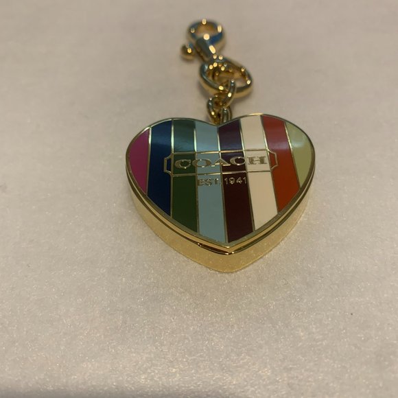 Coach Purse Charms ( New) With Open Heart Locket - Picture 2 of 12
